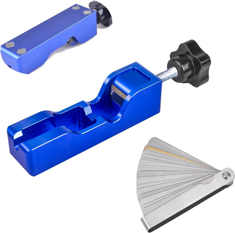 CNRAQR Universal Spark Plug Gap Adjustment Tool with Magnetic Base Compatible with Most 10mm 12mm 14mm 16mm Spark Plugs Blue - 1 Set with Feeler Gauge for Easy Installation and Storage - Image 1